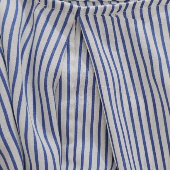 Elodie Flowy Off the Shoulder Boho Pinstripe strappy top- S - NWOT - Picture 8 of 16
